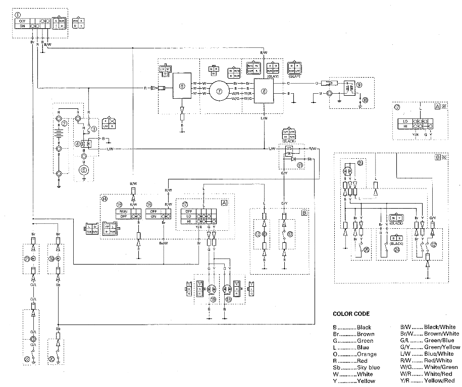 Yfm250x Wiring Diagrams Yamaha Bear Tracker Atv Weeksmotorcycle Com